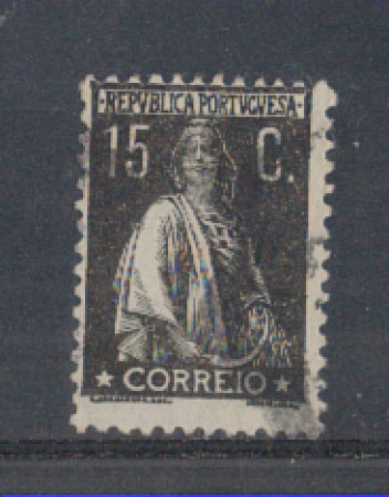 1923 - LOTTO/9669EU - PORTOGALLO - 15c. NERO - USATO