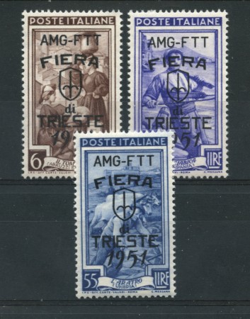 1951 - LOTTO/17972 - TRIESTE A - FIERA DI TRIESTE 3v. - NUOVI