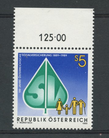 1989 - LOTTO/23346 - AUSTRIA - ASSICURAZIONI SOCIALI - NUOVO