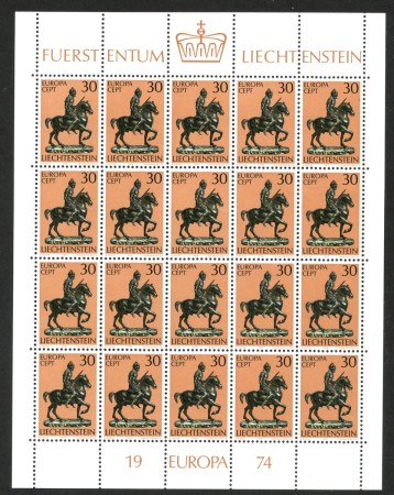 1974 - LIECHTENSTEIN - LOTTO/47835 - EUROPA 2 MINIFOGLI - NUOVI