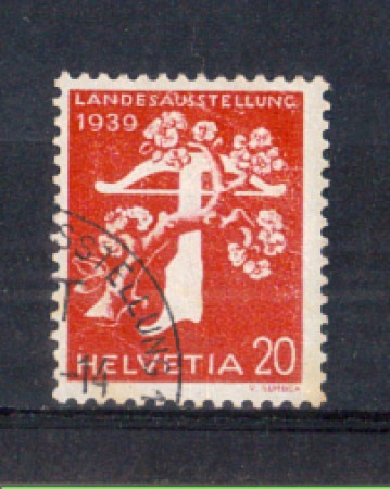 1939 - LOTTO/SVI339U - SVIZZERA - 20c. ESPOSIZIONE DI ZURIGO (TEDESCO) - USATO