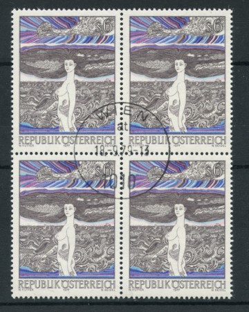 1977 - LOTTO/16390QU - AUSTRIA - ARTE - QUARTINA USATA