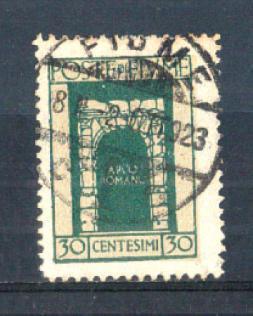 1923 - LOTTO/FIU180U - FIUME - 30c. VERDE S.VITO USATO
