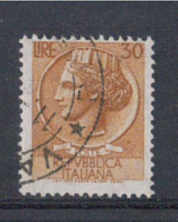 1955 - LOTTO/6271UV - REPUBBLICA - 30 L. SIRACUSANA CARTA VERGAT