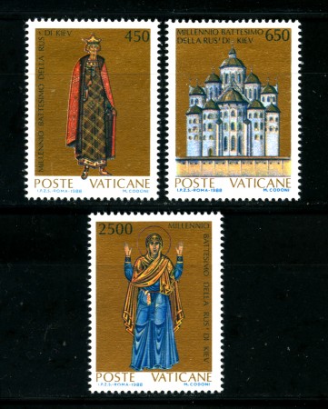 1988 - LOTTO/22160 - VATICANO - MILLENARIO DELLA RUS DI KIEV 3v. - NUOVI