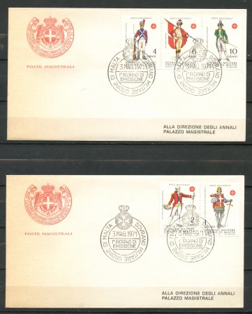 1971 - SOVRANO MILITARE DI MALTA - ANTICHE UNIFORMI - 2 BUSTE FDC - LOTTO/30401