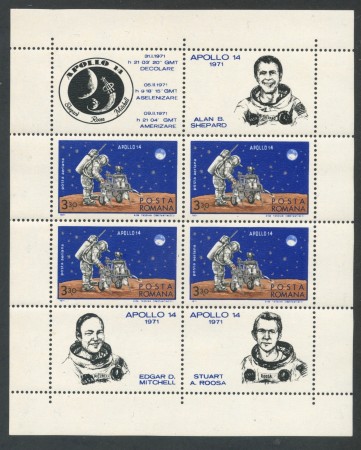 1971 - ROMANIA - APOLLO 14 - FOGLIETTO NUOVO - LOTTO/29342