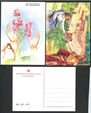 1981 - LOTTO/17122 - SMOM - ANNO MONDIALE DISABILI 2 CARTOLINE - NUOVE