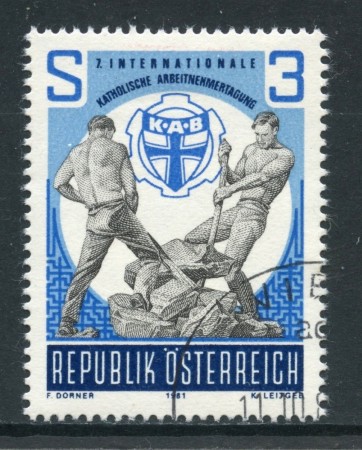 1981 - AUSTRIA - LAVORATORI CATTOLICI - USATO - LOTTO/28237