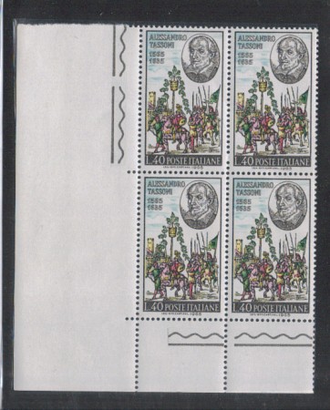 1965 - LOTTO/6440Q - REPUBBLICA - A. TASSONI QUARTINA