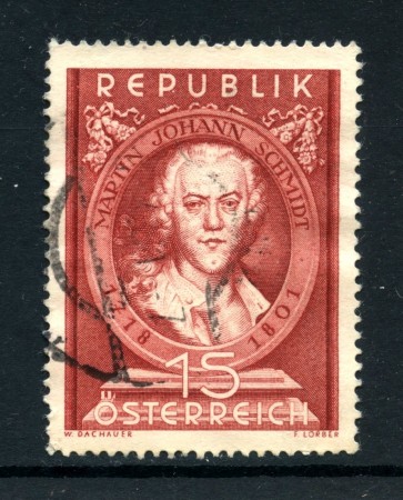 1951 - AUSTRIA - M.J.SCHMIDT PITTORE - USATO - LOTTO/28449
