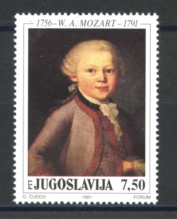 1991 - JUGOSLAVIA - LOTTO/38563 - MOZART - NUOVO