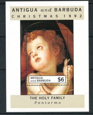 1992 - ANTIGUA E BARBUDA - LOTTO/19917 - NATALE FOGLIETTO NUOVO