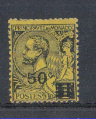 1922 - LOTTO/8494 - MONACO - 50c. SU 1Fr. NERO GIALLO