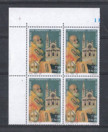 1997 - LOTTO/7136Q - REPUBBLICA - SAN GEMINIANO - QUARTINA