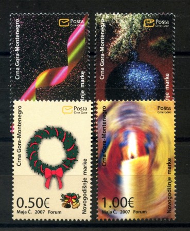 2007 - MONTENEGRO REPUBBLICA - NATALE E NUOVO ANNO 4v. - NUOVI - LOTTO/34847