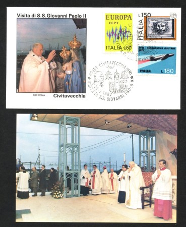 1987 - REPUBBLICA - LOTTO/42805 - VISITA DI S.S.PAPA GIOVANNI PAOLO 2° A CIVITAVECCHIA