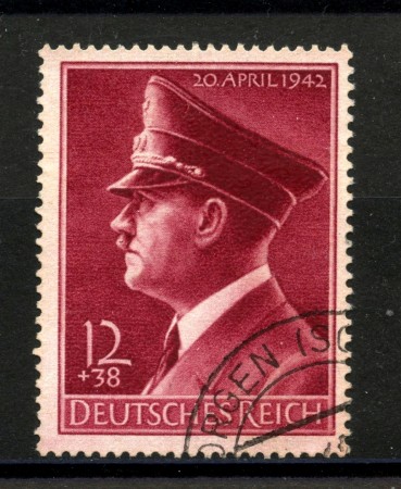 1942 - GERMANIA REICH - 53° COMPLEANNO DI HITLER - USATO - LOTTO/37518