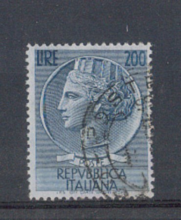 1957 - LOTTO/6318U - REPUBBLICA - 200 L. SIRACUSANA USATO