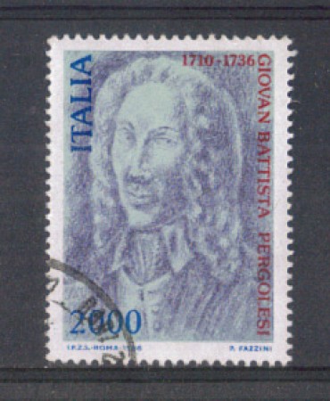1986 - LOTTO/6849U - REPUBBLICA - G.B.PERGOLESI - USATO