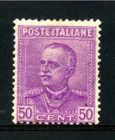 1928 - REGNO - LOTTO/REG225L - 50 Cent. VIOLETTO EFFIGIE - LINGUELLATO