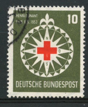 1953 - LOTTO/11847 - GERMANIA FEDERALE - 10p. HENRI DUNANT - USATO