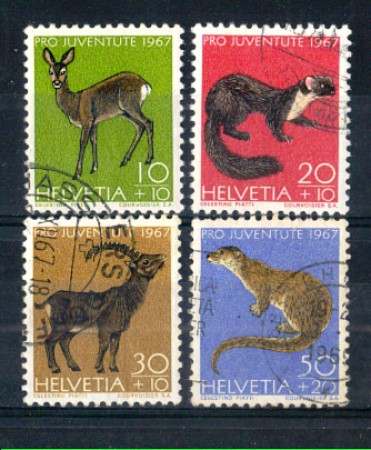 1967 - LOTTO/SVI802CPU - SVIZZERA - PRO JUVENTUTE 4v. - USATI