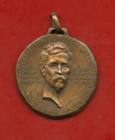 1915 - ITALIA - MEDAGLIA DISTRETTO DI MILANO ARRUOLAMENTO DI CESARE BATTISTI - LOTTO/M30137