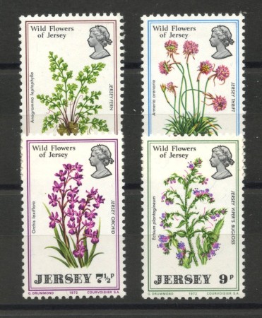 1972 - JERSEY - LOTTO/40881 - FIORI SELVATICI  4v. - NUOVi