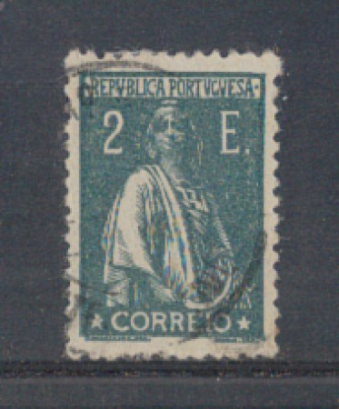 1917 - LOTTO/9667EU - PORTOGALLO - 2e. VERDE - USATO