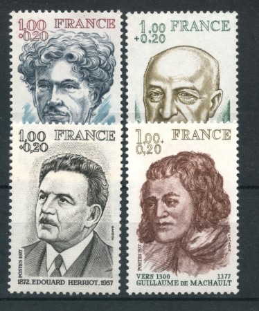 1977 - FRANCIA - PERSONAGGI FAMOSI 4v. - NUOVI - LOTTO/FRA1956CPN