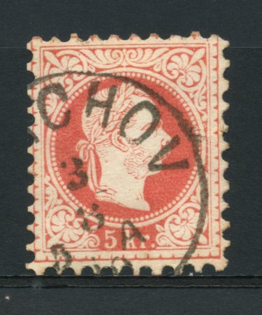 1874 - LOTTO/14156 - AUSTRIA - 5Kr. ROSSO  - USATO