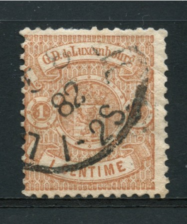 1880 - LOTTO/14434 - LUSSEMBURGO - 1 c. BRUNO  STEMMA - USATO