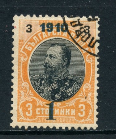 1910 - BULGARIA - 1 s. su 3s. FERDINANDO I° - USATO - LOTTO/27126