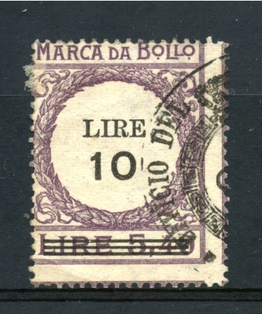1920 - REGNO - MARCA DA BOLLO DA 10 LIRE su 5,40 VIOLA - LOTTO/32460