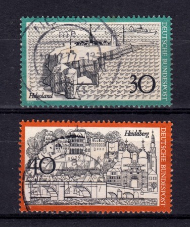 1972 - GERMANIA FEDERALE - VEDUTE 2v. - USATI - LOTTO/31529U