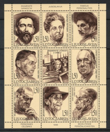 1998 - JUGOSLAVIA - PERSONALITA'  8v. - NUOVI - LOTTO/35491