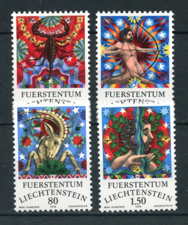 1978 - LOTTO/23523 - LIECHTENSTEIN - SEGNI DELL ZODIACO 4v. - NUOVI