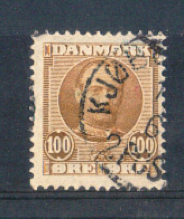 1907 - LOTTO/DAN61U - DANIMARCA - 100 ore  RE FEDERICO VIII° - USATO