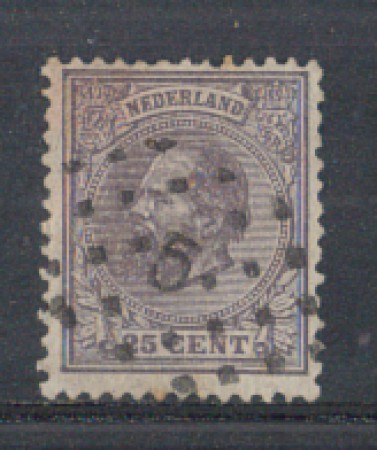 1872 - LOTTO/3584HU - OLANDA - 25c. VIOLETTO - USATO