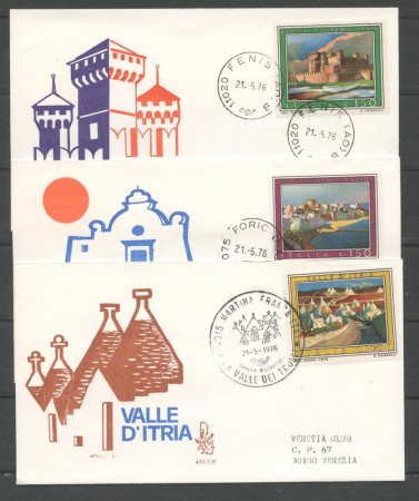 1976 - REPUBBLICA - LOTTO/39157 - TURISTICA - 3 FDC  VENEZIA