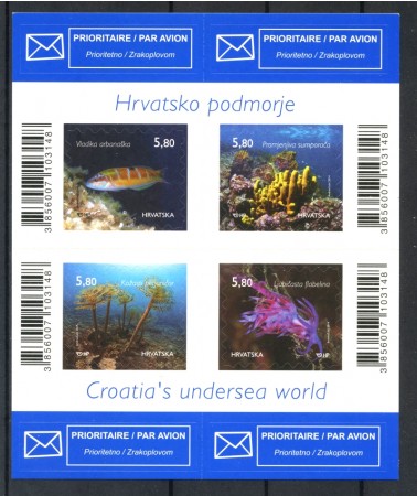 2014 - CROAZIA - FAUNA MARINA  4v. - NUOVI - LOTTO/33205