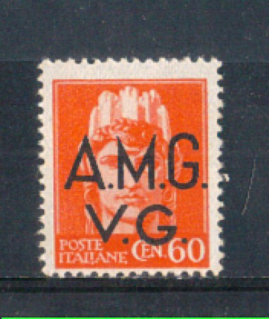 1945 - LOTTO/AMG7N - VENEZIA GIULIA - 60 CENT. ARANCIO NUOVO