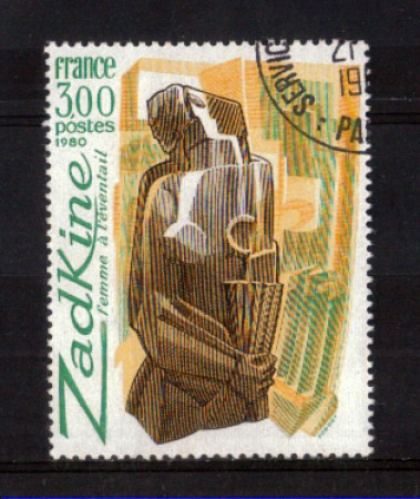 1980 - LOTTO/FRA2074U - FRANCIA - ZADKINE BASSORILIEVO - USATO