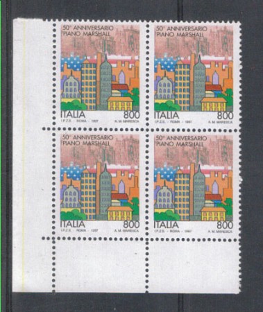 1997 - LOTTO/7170Q - REPUBBLICA - PIANO MARSHALL - QUARTINA