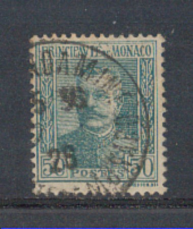 1924 - LOTTO/8516U - MONACO - 50c. VERDE GRIGIO - USATO