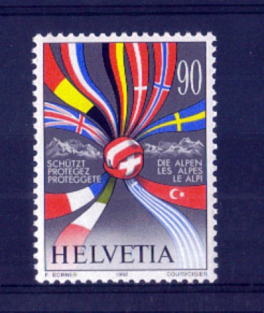 1992 - LOTTO/SVI1398N - SVIZZERA - PROTEZIONE ALPI - NUOVO