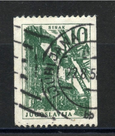 1958 - JUGOSLAVIA - 10d. INDUSTRIA E COSTRUZIONI - USATO - LOTTO/33812
