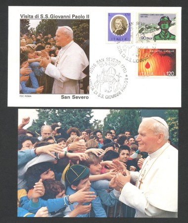 1987 - REPUBBLICA - LOTTO/42811 - VISITA DI S.S.PAPA GIOVANNI PAOLO 2° A  SAN SEVERO