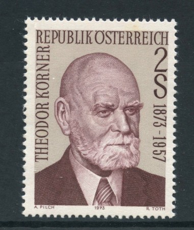 1973 - AUSTRIA - THEODOR KORNER - NUOVO - LOTTO/27979